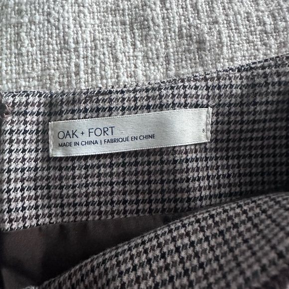 OAK + FORT Gray Checkered Pencil Skirt - Picture 2 of 3